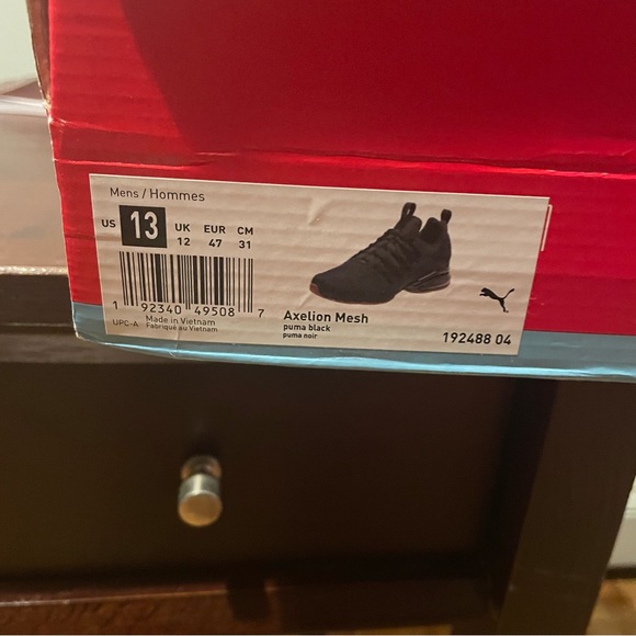 Puma Axelion Mesh Athletic Sneaker
Black Running Size 13 Men’s only worn once - Picture 8 of 8